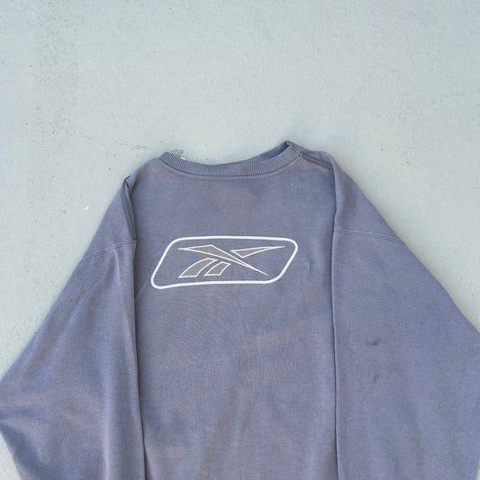 90s Mauve Reebok Vector Logo Crewneck Sweatshirt - M