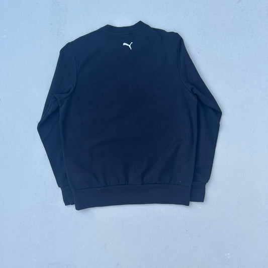 2010s Black Puma Graphic Logo Crewneck Sweatshirt - L