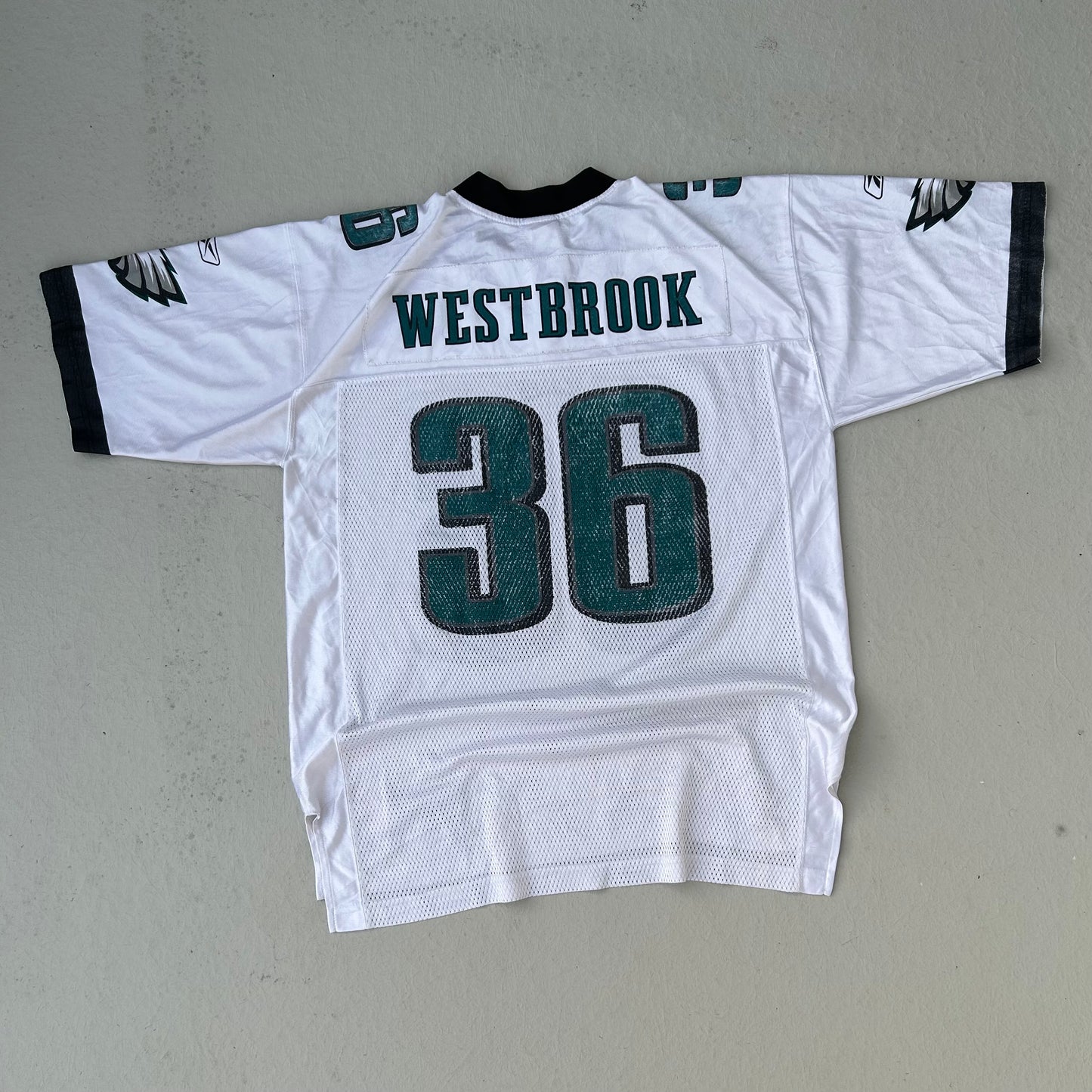 2000's Philadelphia Eagles White Reebok Jersey - L
