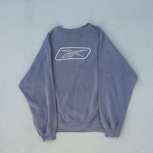 90s Mauve Reebok Vector Logo Crewneck Sweatshirt - M