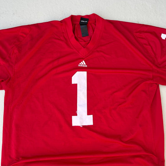 Vintage Red Adidas Football Jersey - 2XL