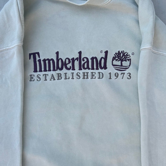 90s White Timberland Crewneck Sweatshirt - L