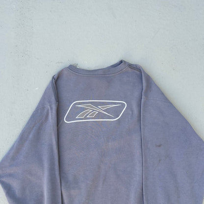 90s Mauve Reebok Vector Logo Crewneck Sweatshirt - M