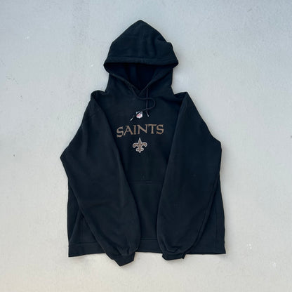 90s Black Reebok New Orleans Saints Hoodie