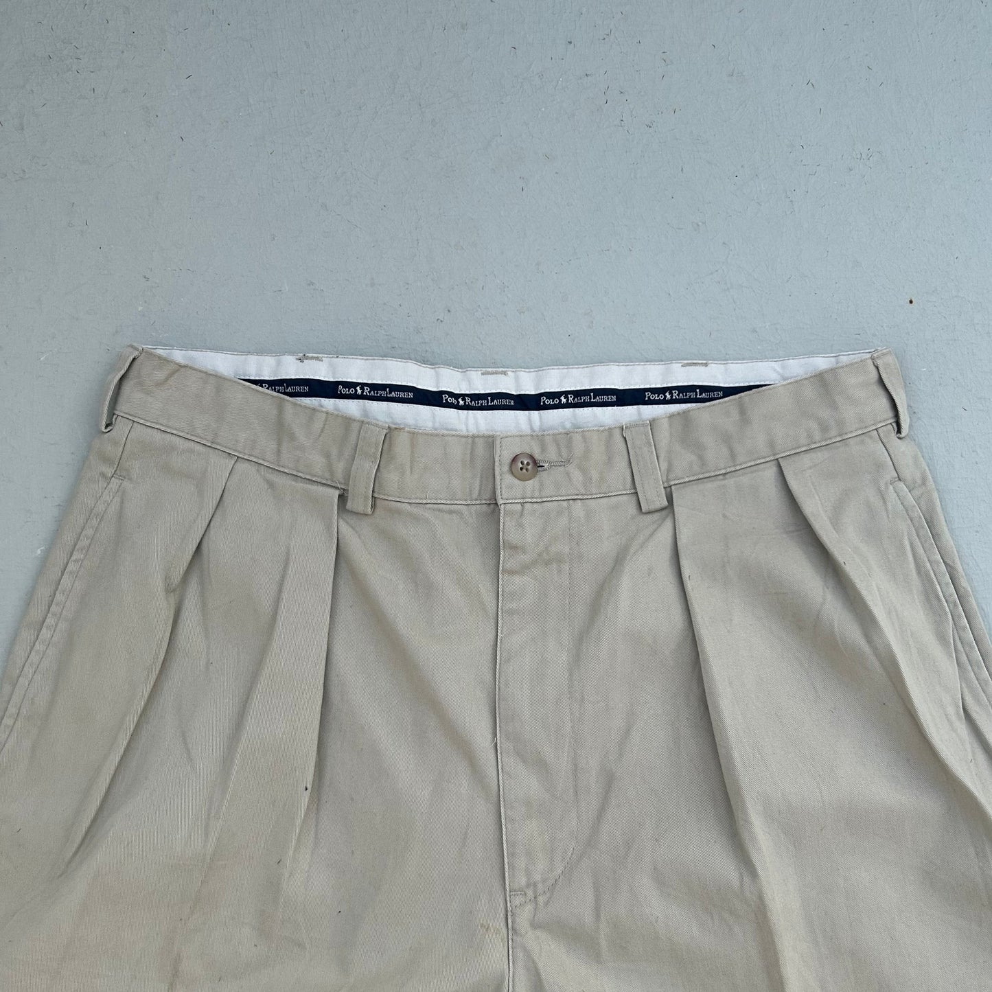 90's Brown Polo Ralph Lauren Chino Shorts - 34