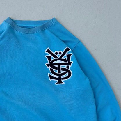 2010's Blue Stüssy Crewneck Hoodie - M