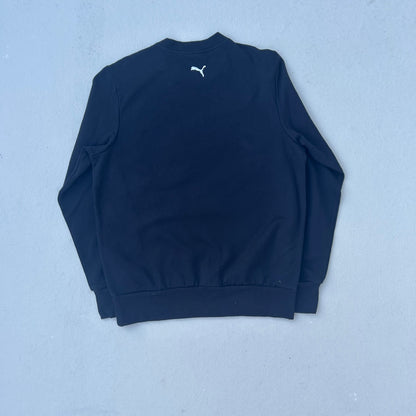 2010s Black Puma Graphic Logo Crewneck Sweatshirt - L