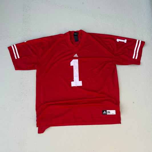 Vintage Red Adidas Football Jersey - 2XL