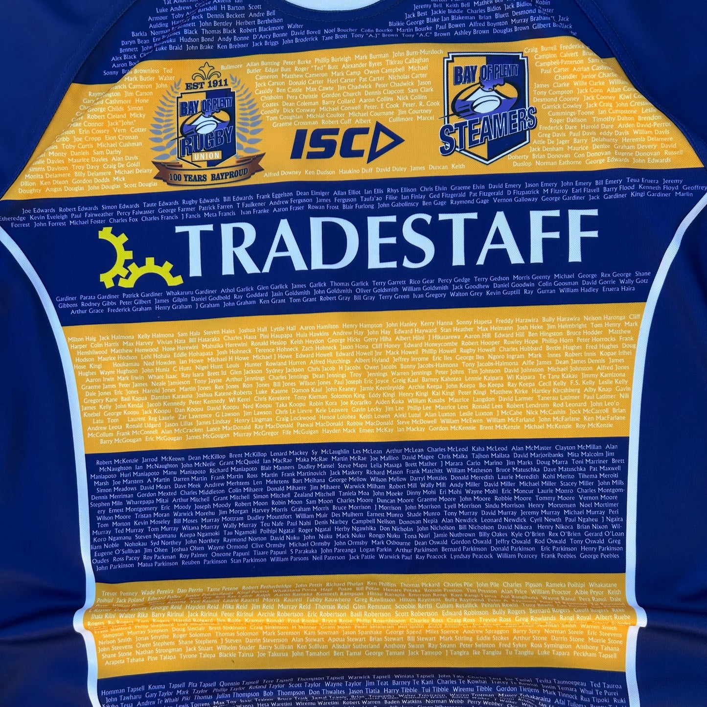 2010's Bay Of Plenty Steamers Yellow Rugby Jersey - XL